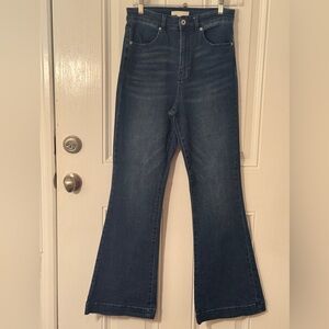 Chelsea & Violet Dark Blue Flare Jeans